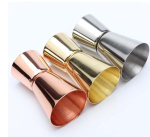 Bar Tools 15/30ML Double Head Measuring Cup Gold Stainless Steel Bars Cocktail Measurings Cups Jigger Liquor Measur SN2367