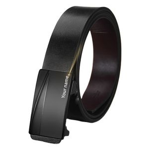 Mode Black Split Leather Belt för män