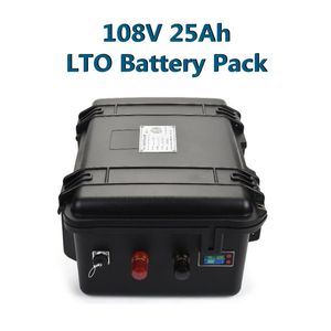 20000 Cycles LTO Battery Pack 108V 25AH Uppladdningsbar 45S litiumtitanat för solenergilagring 4800W 5000W Scooter