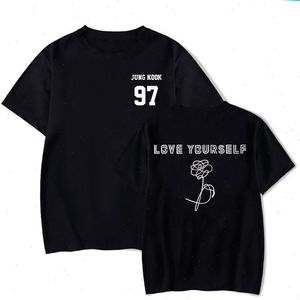 Rap Monster Jin Damen T-Shirt Suga J-Hope Jimin V Jung Kook Love Yourself Tear Portrait Comic Graffiti Kpop Harajuku Shir