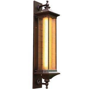 Lampa ścienna Chiński Outdoor Light Wodoodporna Ogród Balkon Drzwi Korytarz Willa Antique LED