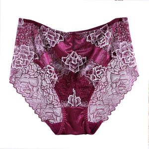 Women's Panties Underwear Women Lace Flower Hollow Out Transparent Plus Size 7XL Big Sexy Lingeries Intimates