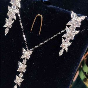 Brand Pure Sterling Sier Jewelry for Women Lotus Neckalce Flower Pendant Luck Clover Sakura Wedding Party Necklace