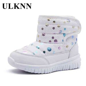 Ulknn الأحذية القطن مبطن للأطفال أطفال أحذية الثلوج نمط زائد المخملية طفل الفتيات الشتاء الدافئة مريحة الأحذية 211108