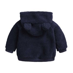 Toddler Baby Boys Jackets Hooded Outerwear Autumn Winter Girls Warm Jacket Children Clothing Baby Outerwear Fashion Zipper Coat H0910