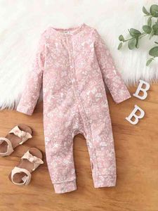 Baby Floral Print Press Button Front Jumpsuit SHE