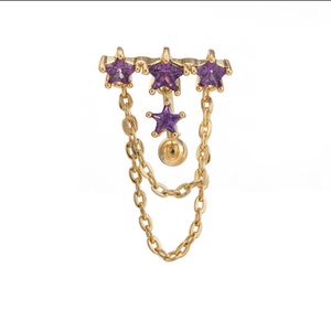 Luxury Designer Brand Navel & Bell Button Rings Fashion Jewelry Body Piercing Hot Star Tassel Dangle Belly Ring
