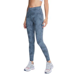 L-130 Imprimir Roupas de Yoga Legging Spandex Mulheres Maior Cintura Calças Macias Macias Macias Esporte Mulheres Fitness Running Calças