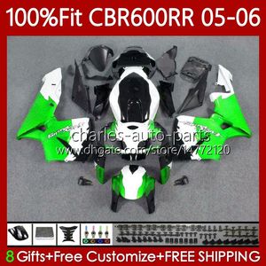 OEM-Karosserie für HONDA CBR 600F5 600CC 600RR 2005-2006 Karosserie 72No.281 CBR 600 CC RR F5 F 5 CBR600RR 05 06 CBR600 RR CBR600F5 2005 2006 Spritzgussverkleidung grüne Fabrik