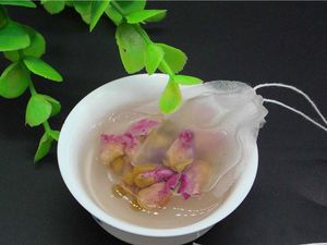 Tea Tools 6x8cm saquinhos de chá Material de nylon com string cure papel filtro de selo para erva solta RH3678