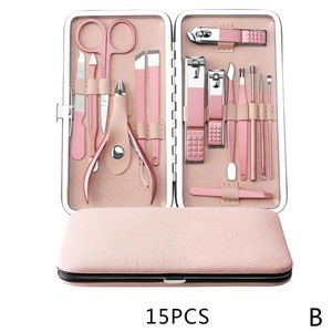 Nail Art Kits Sell Pro Pedicure Manicure Tool Kit Clippers Set Acne Needle File Trimmer Eyebrow Scissors Salon Care