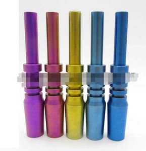 2021 Newest Collector de néctar colorizado Titanium Nail 14mm Grado de uñas invertido 2 Punta de titanio para fumar tubos