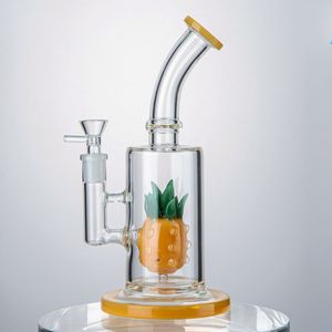 Neueste Bong-Wasserpfeifen im Ananas-Stil, 14 mm weibliches Gelenk mit Schüssel, Glasbongs, Duschkopf, Perc-Wasserpfeifen, N-Löcher, Perkolator, Öl-Dab-Rigs