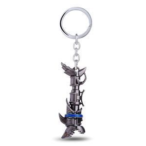 League of Legendes jinx cannon lol keychain metall nyckelringar för presentnyckel kedja smycken för bil