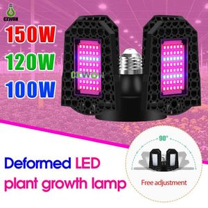4Leaf Folding Plant Lights Planting och Nursery Kompletterande ljus LED Grow Lamp Inomhus Röd Blå Spektrum Lampor 100W / 120W / 150W
