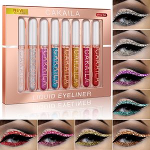 CAKAILA 8 Colors Matte Liquid Eyeliner White Black Blue Green Yellow Fast Quick Dry Eye Liner Pencil Set