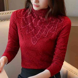 Blusas Mujer De Moda Autumn Winter Long Sleeve Lace Blouse Women Shirts Plus Size Blouse Women Womens Tops And Blouses B921 210426