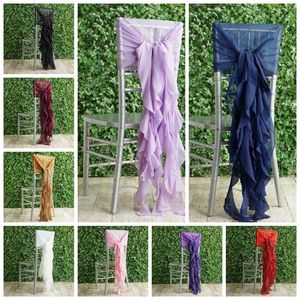 Chair Covers Wholesale Price Chiffon Chiavari Cover Banquet Wedding Cap For Event Party Decoration