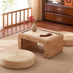 Cushion/Decorative Pillow Tatami Cushion Handmade Straw Pouf Seat Floor Meditation Home Decor