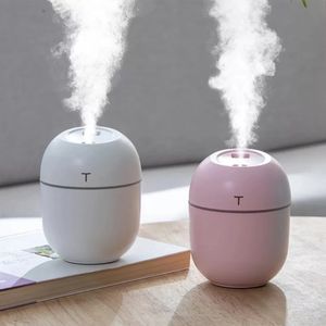Air Humidifier 220ML Mini Ultrasonic USB Essential Oil Diffuser Car Purifier Aroma Anion Mist Maker for Home Car with LED Night Lamp