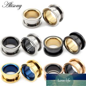 Wholesale ear gauges resale online - Alisouy Smiple Hollow Stainless Steel Flared Ear Plugs Tunnel Expander Stretcher Gauges Flesh Piercing Earring Body Jewelry Factory price expert design