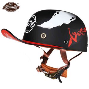 Yeni rcycle yaz kasko vintage retro capacete de açık yüz yarım kıyıcı bisikletçinin motobiker kask