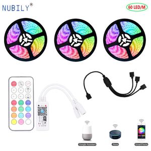 Wholesale google home led strips for sale - Group buy Strips M M WIFI LED Strip RGB Smart Light Work With Alexa Google Home IR RF Remote V M Roll Tape Ribbon No Adapter