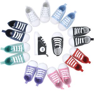 Mode nyfödda skor anti-slip baby pojke första walker bebe tjejer sneakers moccasin canvas barn plimsolls spädbarn stövlar sport 210413