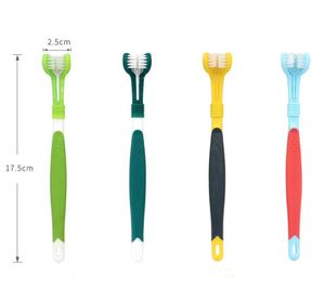 Pet Grooming Supplies Three Sided Pets Toothbrush Dental Care Dogs Toothbrushs Removing Bad Breath Tartar Cat Toothbrus SN2220