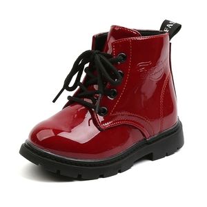 COZULMA Autumn Winter Children Leather Boots Girls Boys Shoes Kids Martin 1-6 Years Baby Ankle Sports Sneakers 211229