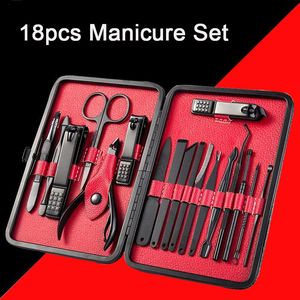 Nail Art Kits Portable Clipper Set Stainless Steel Cuticle Scissors Pushers Hand Care Tools Kit Manicure Accessories