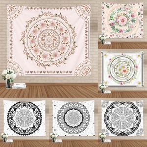 TAPESTRYER MANDALA KAWAII ROOM INKORTA TAPESTRY NORDIC WITCHCRAFT SUPPORTS Vägg Hängande Macrame Mat Dorm Carpets Colgar en La Pared