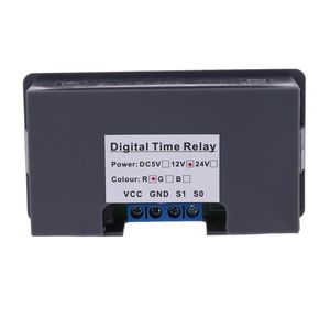 Timers DC 5V 12V 24V AC 110V 220V Digital tidsfördröjning Reläcykel Timer Kontrollomkopplare Justerbar timing
