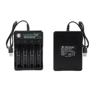 4.2 V 18650 Ładowarka Cztery Slote Bateria LI-Ion USB Niezależny ładowanie Przenośne elektroniczne 10440 14500 16340 16650 14650 18350 18500 18650 UF518