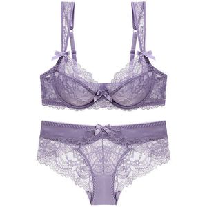 Slip Höschen Transparent bh Set Für Weibliche Push-up Dessous Bügel Breite Träger Dekorieren Mit Schleife Unterwäsche Frauen bh Ungefüttert L2404