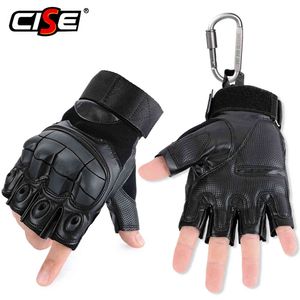 Motorcycle Fingerless Gloves Cycling Motorbike Motocross Biker Rubber Hard Knuckle Half Finger Protective Gear Men Women