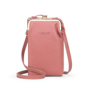 Fashion Small Crossbody Bags Mobile Phone Purse Zipper Flap Korea Women's Single Shoulder Bag Hardware Wallets Mini PU Leather Messenger Purses