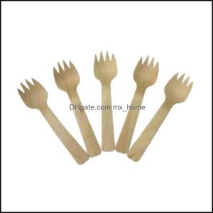 Forks Mutfak, Yemek Barı Ev Bahçe Oranı Tek Kullanımlık 100 PCS PARTİ TESLİKLERİ TAMAMAR TAMALAR AHŞAP ÇALIŞMA