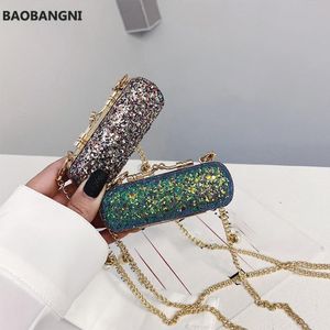 Cross Body Women's Fashion Sweet Mini Chain Personalized Lipstick Bag Shiny Japanese Korean Snake Skin Chic Single Shoulder Crossbody Bags