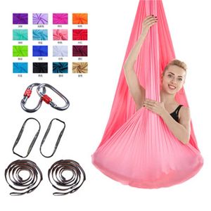 Stretch Aerial Yoga Hammock Swing Set Antigravity Tak Hängande sling Kvinnors Q0219