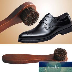 Horse Hair Shoe Brush Leather Cleaning Long-handled Shoe Brush Round Head Soft Hair Brush Boot Polish Shine Cleaning Dauber Factory price expert design Quality