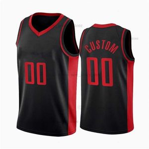 Напечатанный пользовательский DIY дизайн баскетбола майки на заказ Униформа команды Print персонализированные буквы Имя и номер мужские женщины дети молодежи Houston001