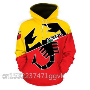 Felpe con cappuccio da uomo Felpe 2021 Marca Autunno Felpa con cappuccio Felpa con cappuccio Abarth Maglione con cappuccio Top Cappotto a maniche lunghe Maschi Moda Giacche