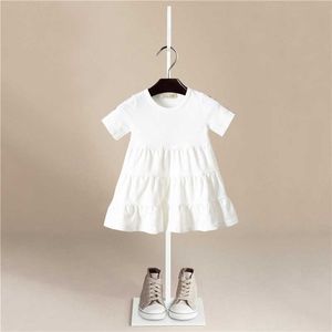2020 Grils Elbise Yaz Şerit Kafes Baskı Bebek Kız Elbise Parti Prenses Elbise Kısa SleeveBirthday Noel Hediyesi Clot Q0716