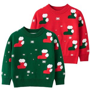 Dziecięce Boże Narodzenie odzież dzianiny baby boy dziewczyna swetry jesień zima kreskówki boże narodzenie skarpetki wzór Sweter 2-7 lat y1024