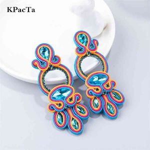 Kpacta soutache handgjorda försäljning lyx örhängen för kvinnor dangle charms acceseories bohemian smycken party present 210706