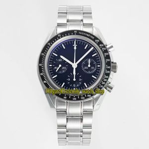 44mm MoonWatch Manuel 9300 Otomatik Erkek İzle Siyah Arama Sopa İşaretleyiciler Paslanmaz Çelik Bilezik 311.30.42.30.01.006 Süper Sürüm Kronometre Sonsuzluk Saatler