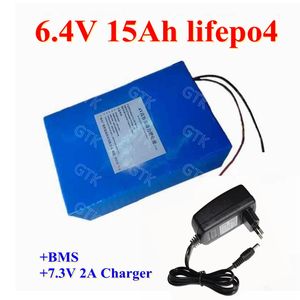 Recarregável 6 V 8AH LIFPO4 Bateria de lítio Pacote 3.2V Baterias não 3.7V Lipo para o vácuo Carro de brinquedo infantil + 2a carregador