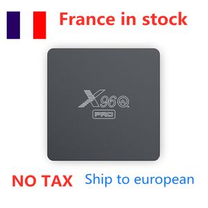 la francia ha stock Android 10.0 TV BOX X96Q PRO H313 Quad-Core 1GB/8GB 2GB/16GB 2.4G WIFI smart media player