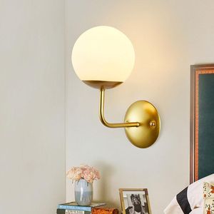 Modern Glass Wall Lamp Gold Black Iorn Lights For Home Industrial Decor Nordic Sconce Bedroom Bathroom Mirror Lamps